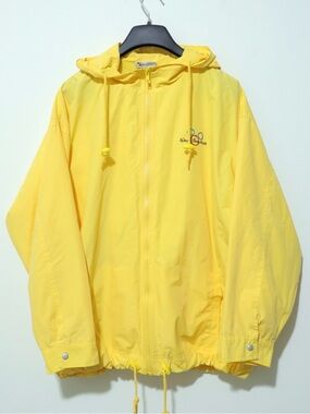 Vintage 90s Walt Disney World Yellow Windbreaker Jacket Hooded Men’s Large